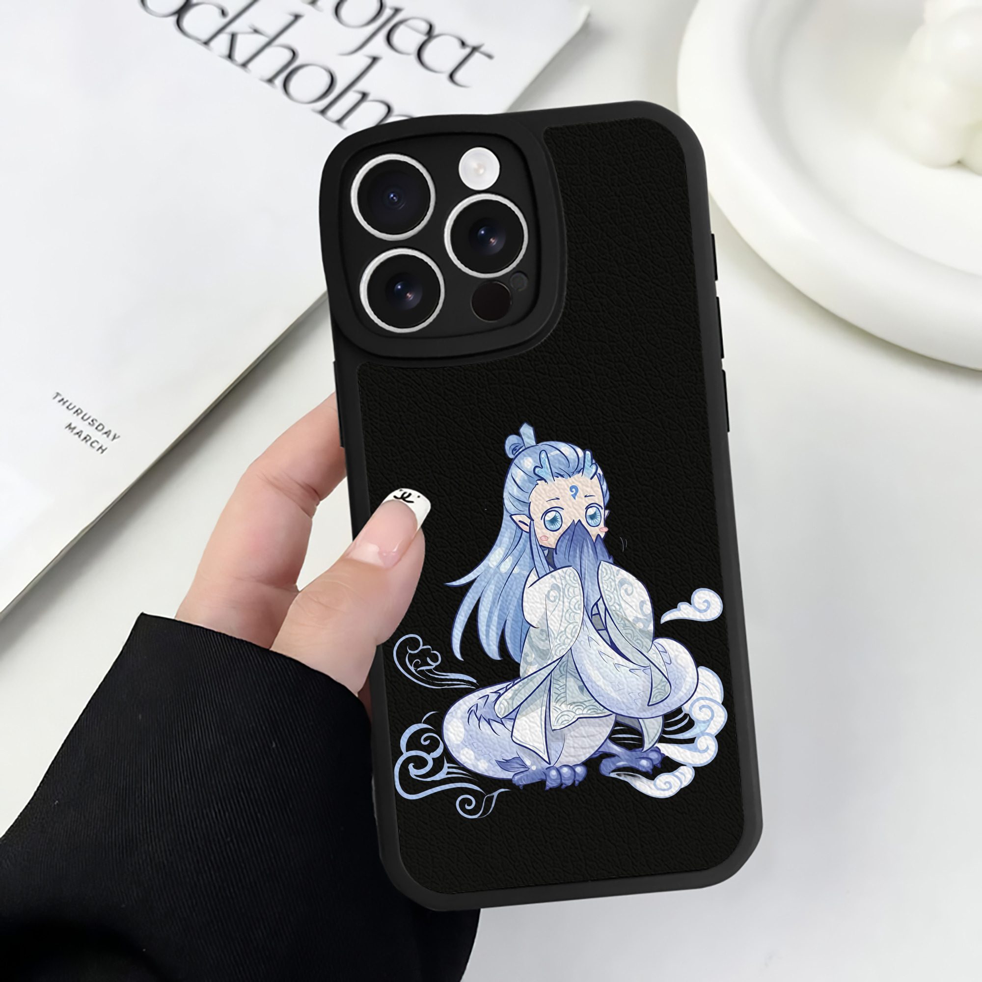 （画像用） Ne Zha 2 ナタ 魔童の大暴れ 【iPhone 16シリーズ対応】シリコンスマホケース（レザー調） 材質：シリコン